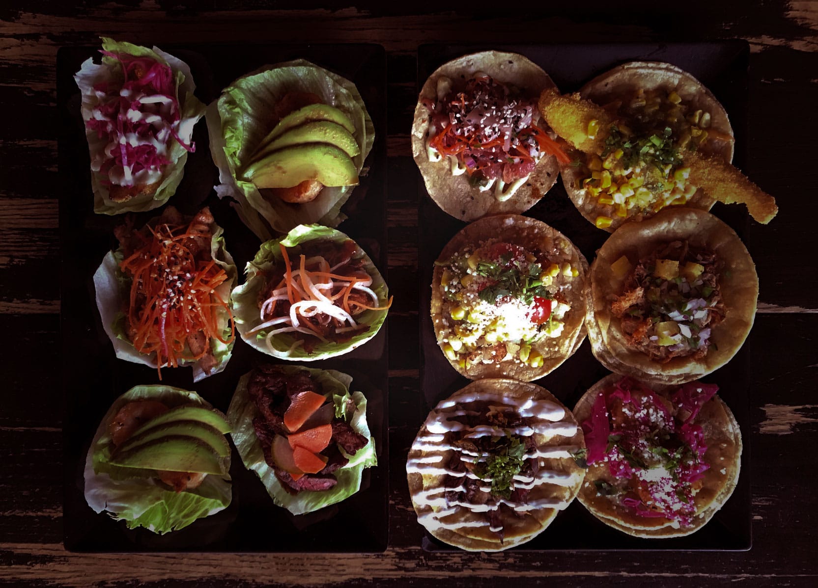 Photo of tacos and baos at Little Bad Wolf in Andersonville